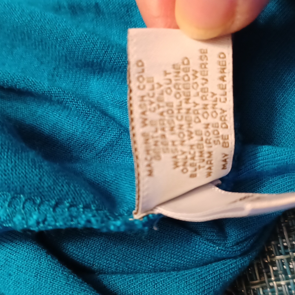Chico's turquoise embellished S/S tee. Chico's size 3 which is XL - Picture 7 of 8